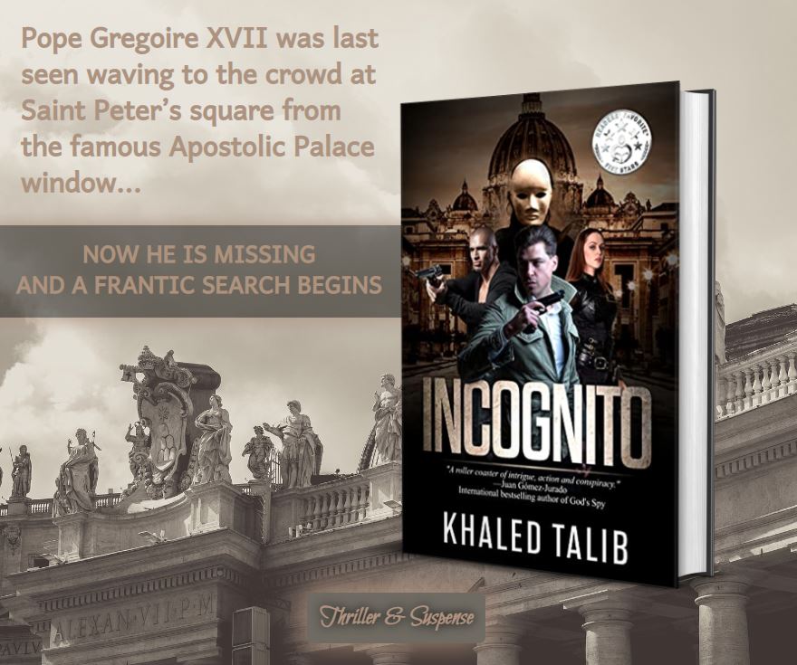 'Exciting, thrilling...Mediterranean James Bond-like action. Talib's writing is sharp and colourful.'~Reviewer @KhaledTalib amazon.com/Incognito-Khal…