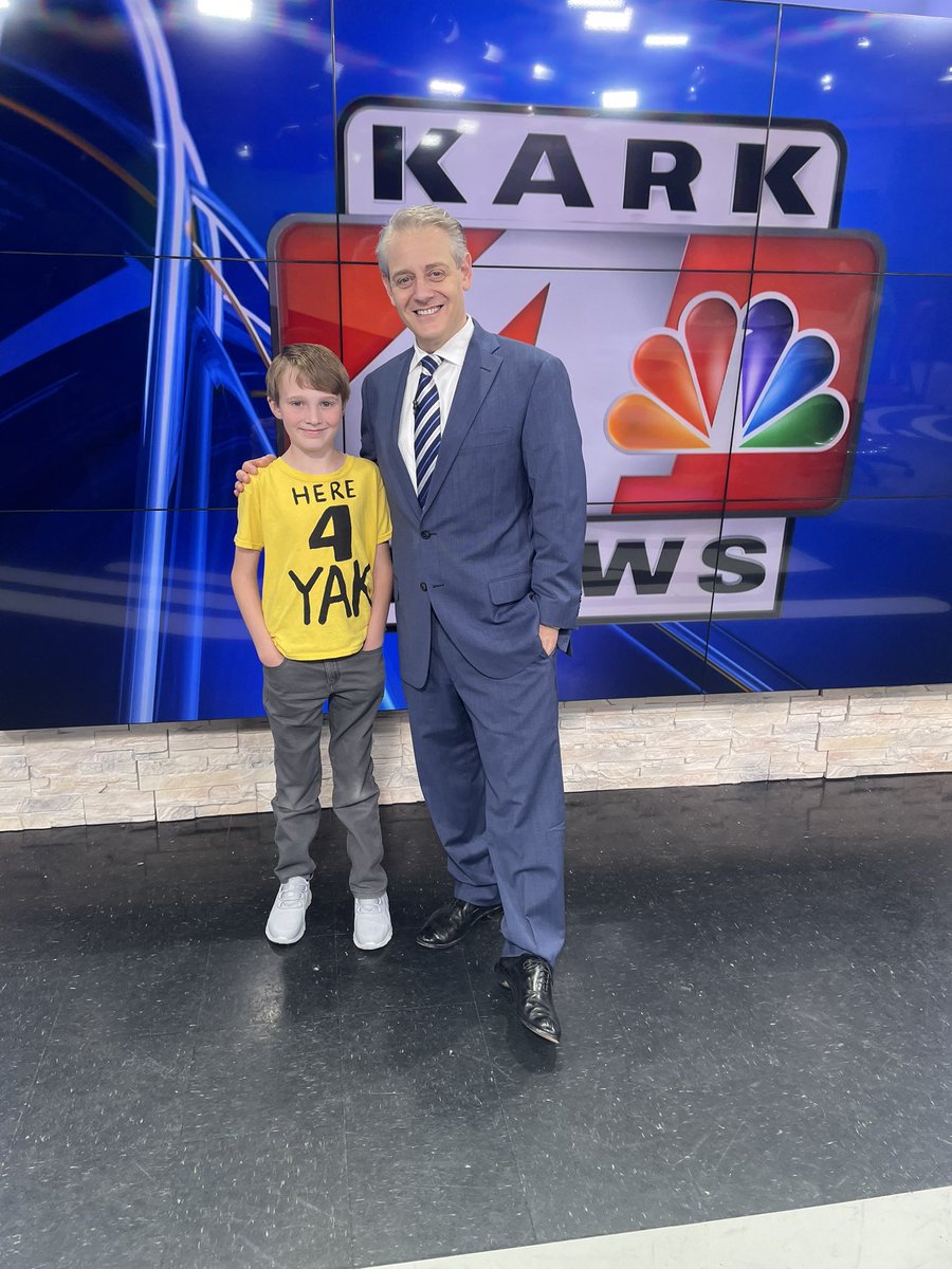 This is future meteorologist. Oliver Wells. Glad he was able to make it to the station today for a tour.