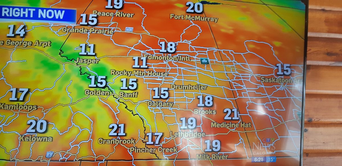 CTV has the global boiling map up!!! 21 degrees in places!!! Screaming red colours! Clearly we need to pay more carbon taxes!
