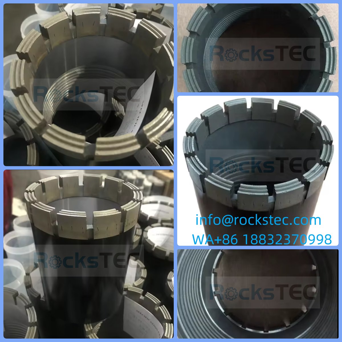 RocksTec2024's tweet image. Casing shoe BW NW HW PW, rod shoe BQ NQ HQ PQ

We supply diamond drilling tools &amp;amp; DD rigs
Please contact RocksTEC if you may in need of any drilling tools.

rockstec.com
info@rockstec.com
WA+86 18832370998
#rockstec #diamonddrilling #diamondcorebit #casingshoe #rodshoe