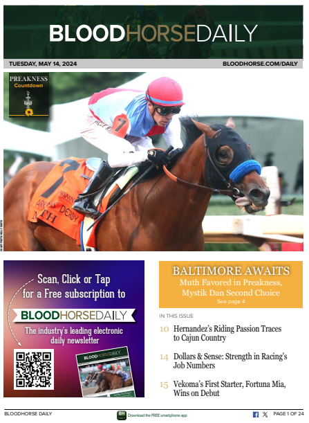 In Tuesday's #BHDaily: 

Muth Favored in Preakness, Mystik Dan Second Choice
Hernandez's Riding Passion Traces to Cajun Country
Mystik Dan Comfortable in First Visit to Pimlico Track

READ MORE →tinyurl.com/BHDaily