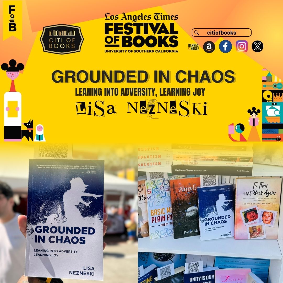 “Grounded in Chaos: Leaning into Adversity, Learning Joy” by Lisa Nezneski was displayed at The Los Angeles Times Festival of Books at the University of Southern California 🔥
#CitiofBooks #LATimesFestivalofBooks #LATFOB #BookEvents #AuthorsofCOB #booklovers #booktok #Authors