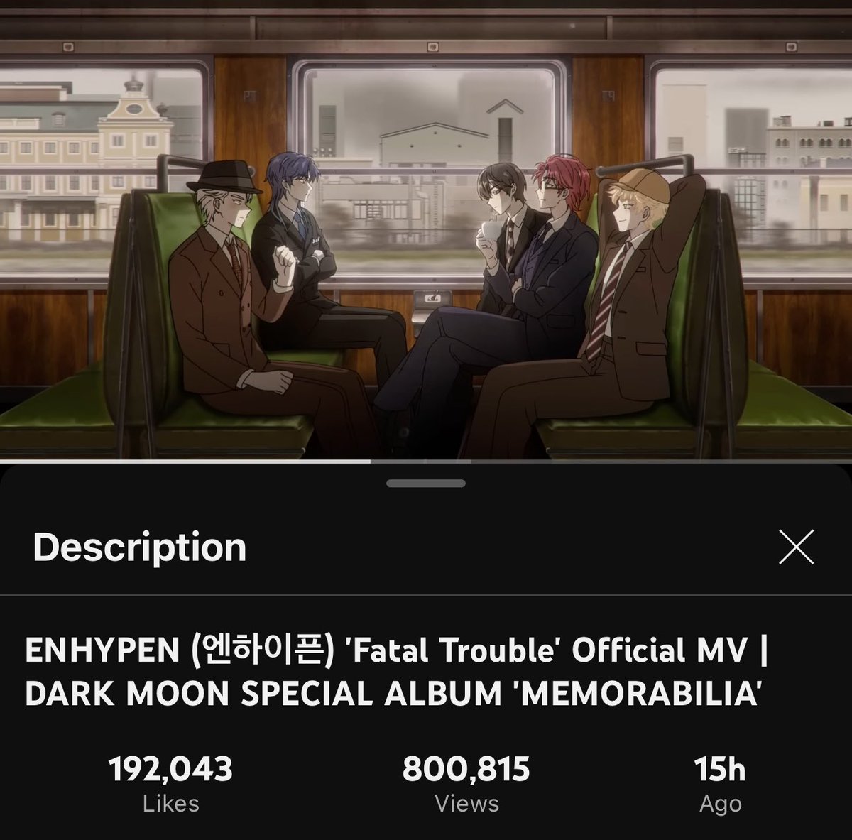 [UPDATE] 240514 ENHYPEN (엔하이픈) 'Fatal Trouble' Official MV | DARK MOON SPECIAL ALBUM 'MEMORABILIA' 🔗: youtu.be/D4NkQ9z65w8 🎥: 800,815 views and 192K likes 🚨 ENGENEs! Less than 9 hours left until the 24-hour mark and we have yet to reach 1M. Stream now and drop your…