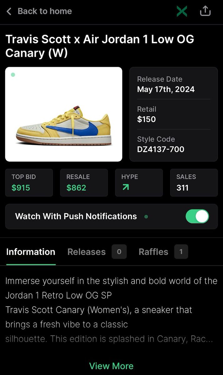 311 sales on <a href="/stockx/">StockX</a> already.🤔🤔