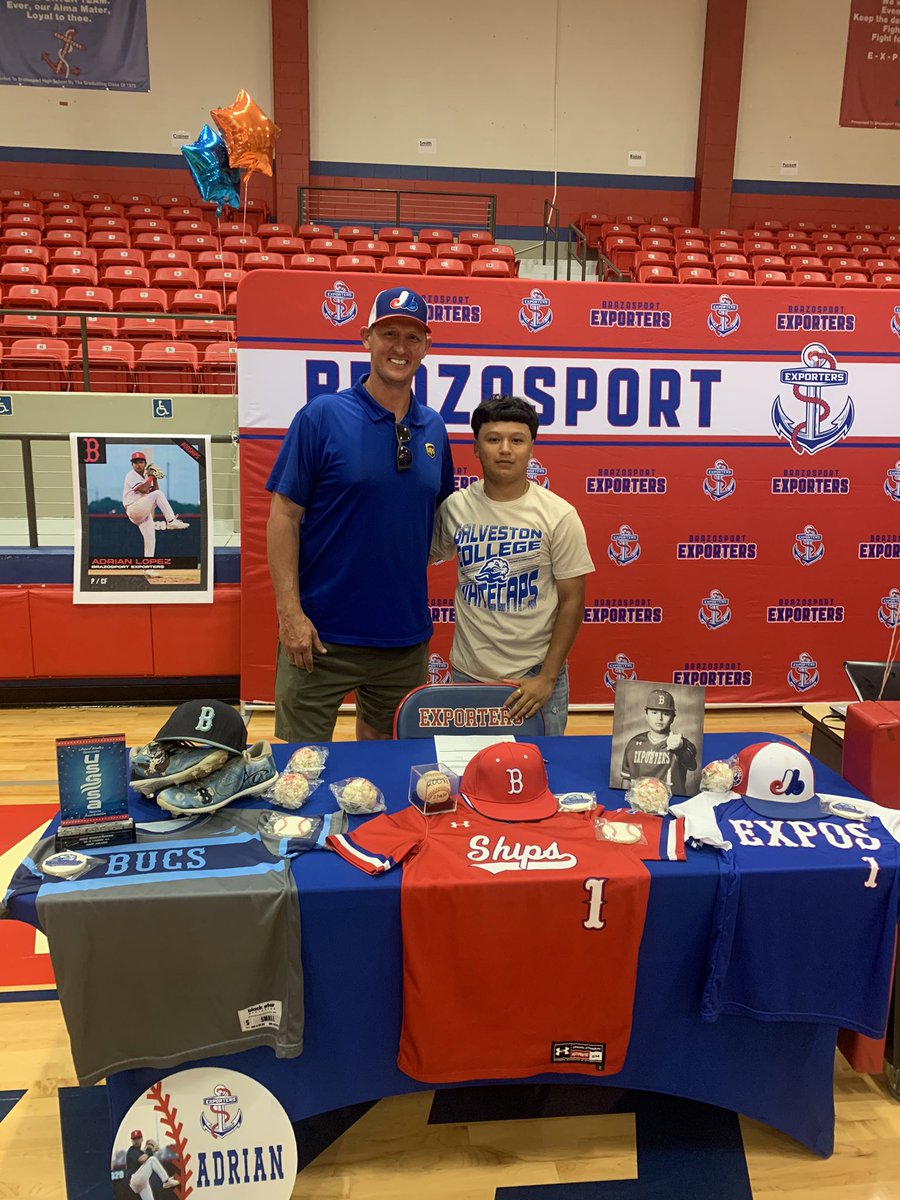 Congratulations to <a href="/baseball_expos/">Expos Baseball (New Balance FSS Affiliate)</a> Adrian Lopez <a href="/AceLopez58/">𝓐𝓭𝓻𝓲𝓪𝓷 𝓛𝓸𝓹𝓮𝔃</a> /Brazosport Highschool <a href="/BrazosportBase1/">Brazosport Baseball</a> on his commitment to Galveston College. Congratulations Adrian! <a href="/ftrstarsseries/">New Balance 𝗙𝘂𝘁𝘂𝗿𝗲 𝗦𝘁𝗮𝗿𝘀 𝗦𝗲𝗿𝗶𝗲𝘀</a> <a href="/WhitecapBseball/">Galveston College Baseball</a>