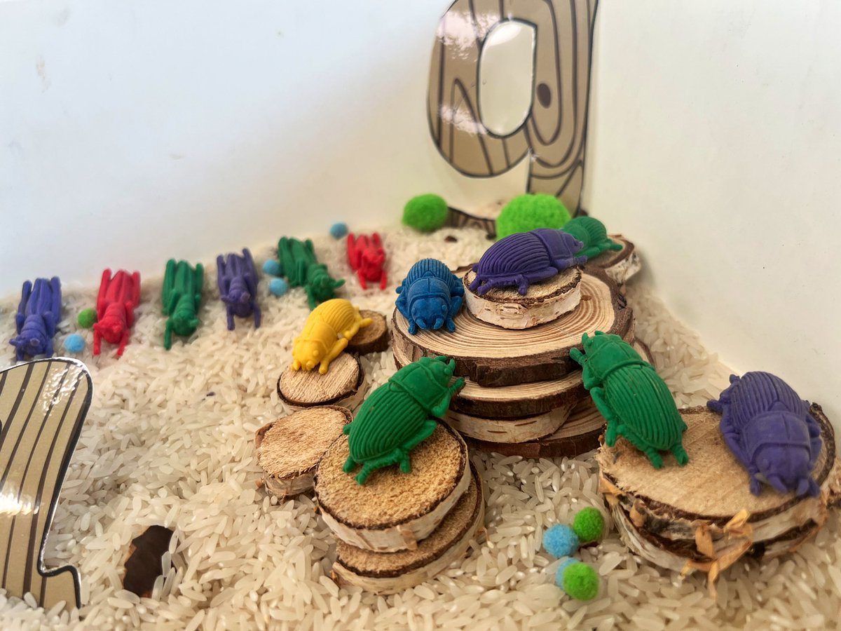 When you don’t want to swap out the rice so you just keep organizing it in different ways 💁‍♀️💁‍♀️💁‍♀️ gotta keep it interesting #ece #preschool #sensoryplay #iteachprek