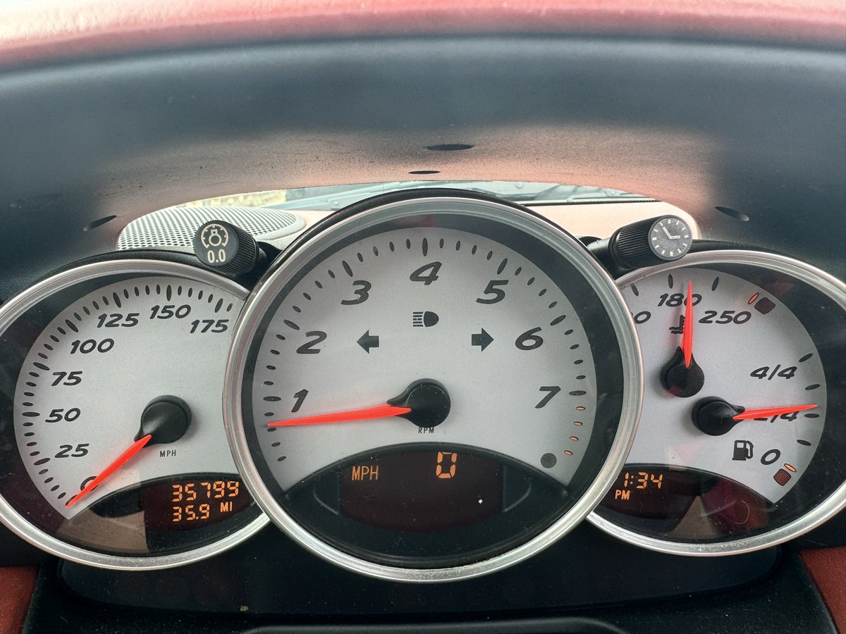 OBSESSED with the font they used in my 2000 Boxster instrument cluster. It’s friendly, it looks handwritten and fast. It makes me feel happy every time I see it.
