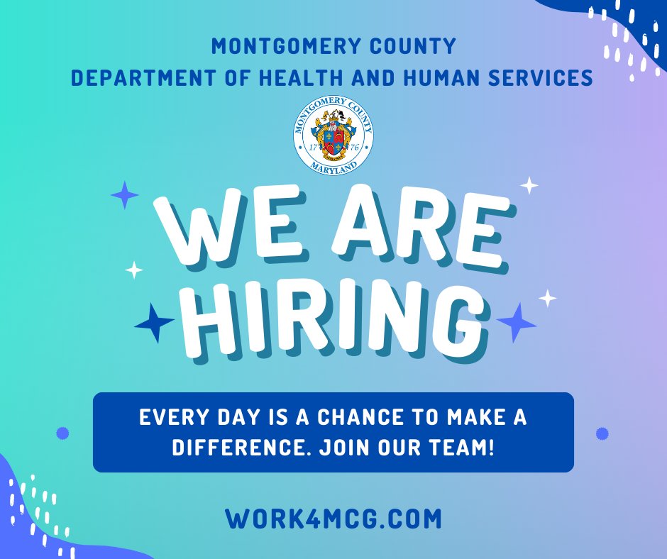 Ready to embark on a fulfilling #career in #PublicService? ⭐️ Your journey starts here! Explore rewarding #job opportunities with @MoCoDHHS, where your work will make a difference in our vibrant community!

Visit www.work4mcg.comto learn more!