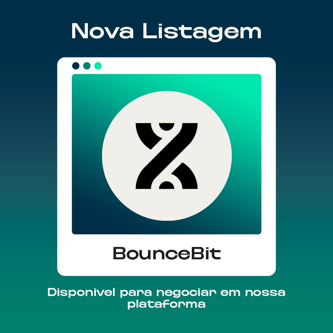 NovaDAX é a primeira e única corretora brasileira que suporta o par de BB/BRL @bounce_bit