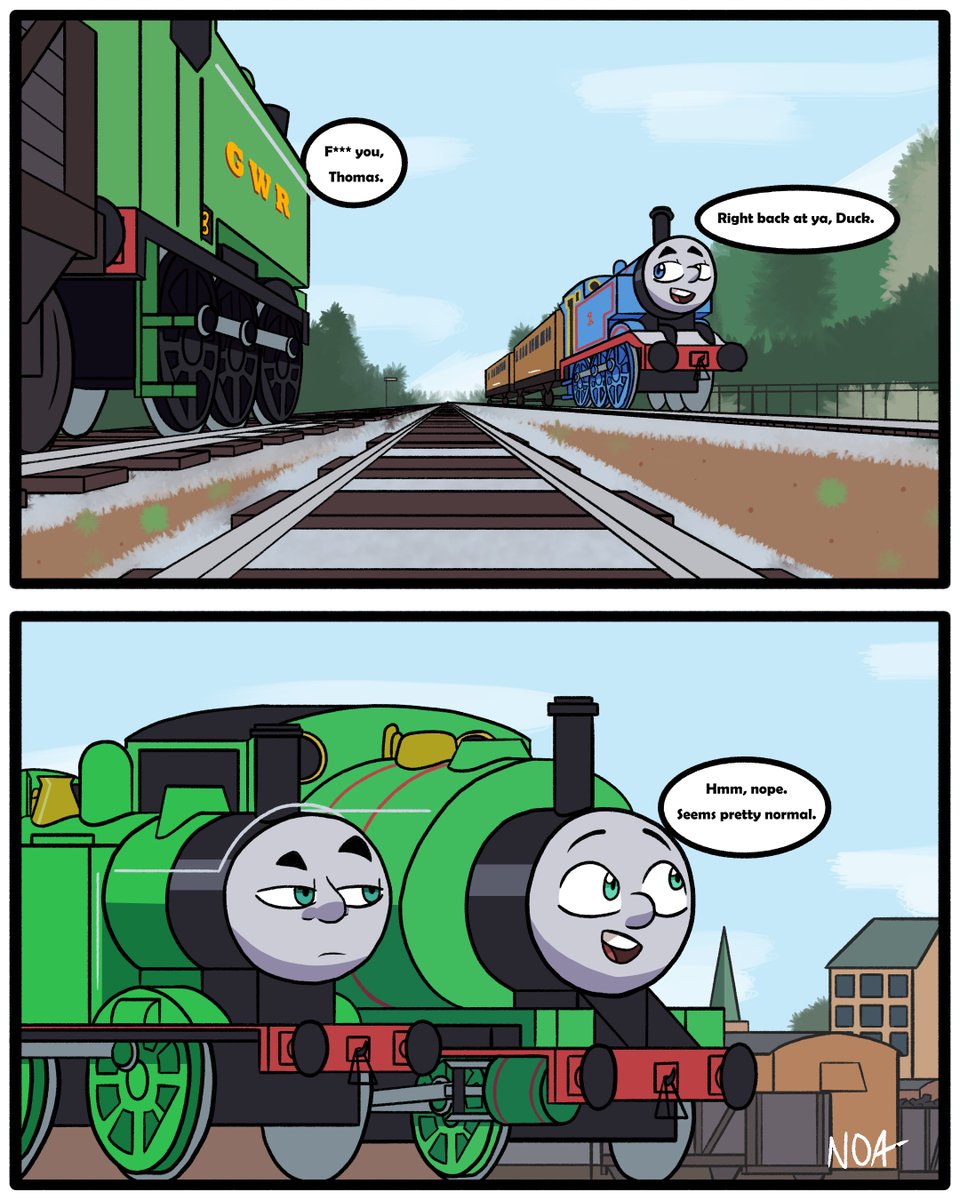 The Best of Frenemies 
Based of @TheUnluckyTug's videos
.
.
.
#ThomasAndFriends #ThomasTheTankEngineAndFriends #TTTE #Thomas #Duck #Percy #Oliver