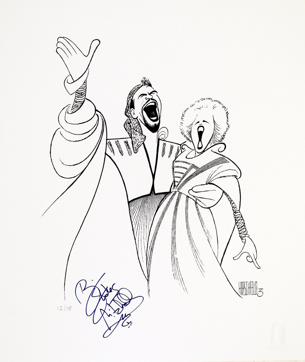 Brian Stokes Mitchell signed this print of him and Marin Mazzie in the 1999 revival of Kiss Me, Kate that played in the Martin Beck Theatre, which you may now know as the Al Hirschfeld Theatre! This extremely-limited edition print is available to bid at BroadwayCares.org/Hirschfeld