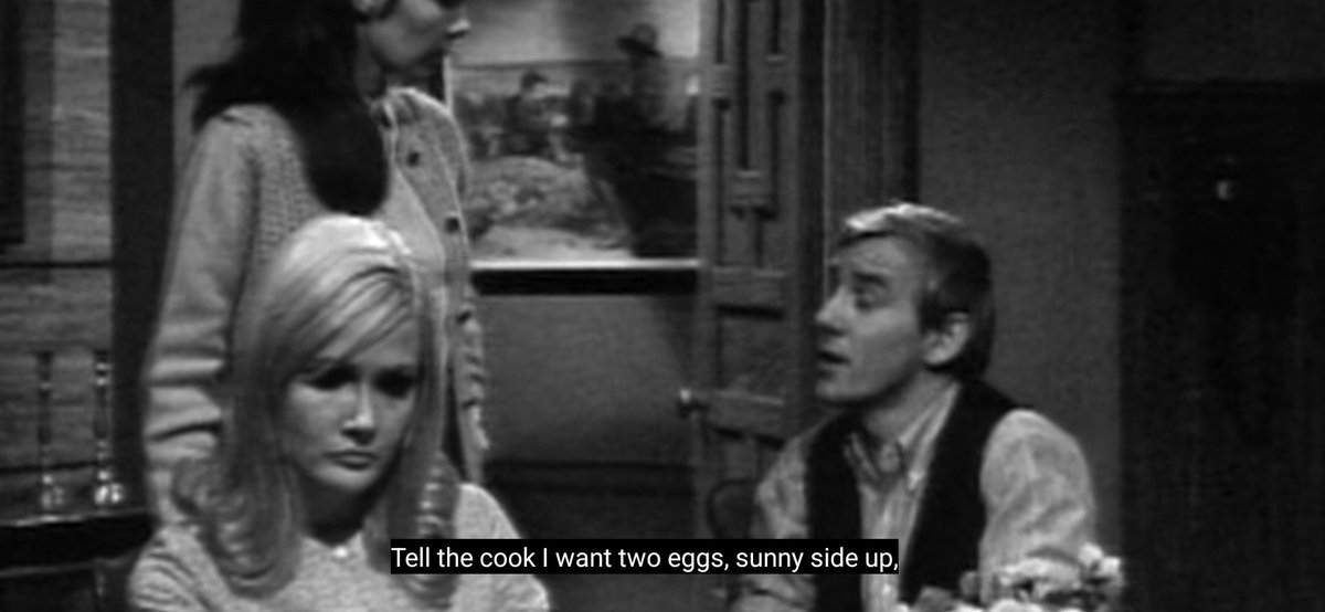 This is ridiculous. Carolyn and Vicki act like they're in a hostage situation in their own house. They are capable of refusing, as well as walking out the door. There are people around.
CAROLYN: I wish you'd stop staring at me like that. E204
#DarkShadows