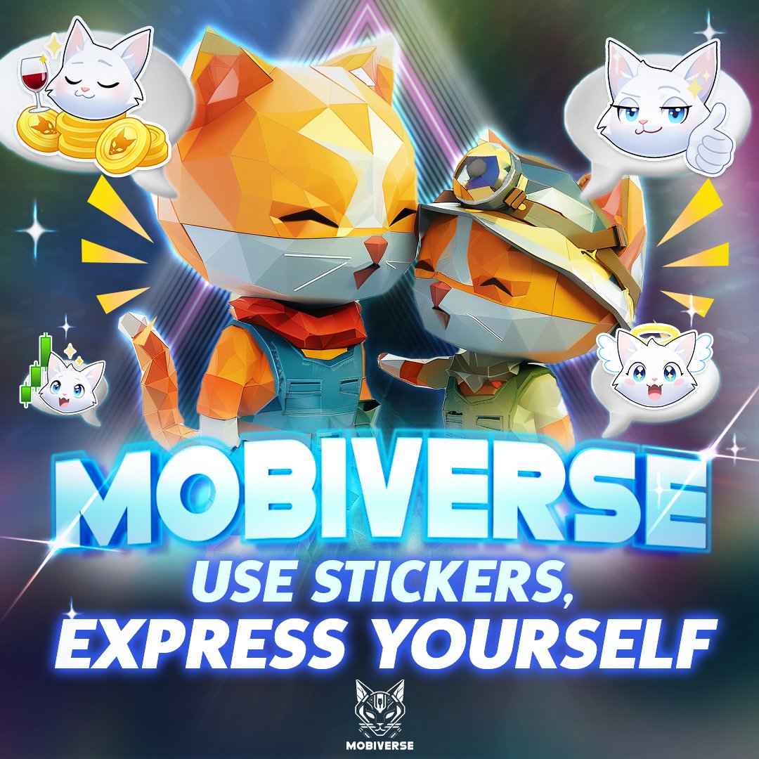 Mobiverse_game's tweet photo. 🌈 Use MobiVerse's Stickers, express yourself 👏

▶️ Experience MobiVerse: https://t.co/5OAvI03r17

😮 Our exclusive sticker set for MobiVerse is now live on Telegram: https://t.co/OlKFgM2SpU

⭐️ Incorporate these stickers into your collection and experience an infusion of vibrant colors in our community. Stay tuned for our upcoming update - must be something 🔥

Website: https://t.co/zkXEYSEcr8
Twitter (X): https://t.co/RuzpIO1TJm
Announcement: https://t.co/dCKvdBqoTJ
Group Chat: https://t.co/7M9P7p4NbC
Discord: https://t.co/PzGLosPEP3

#Mobiverse #Metaverse #PopLaunch #TON #Telegram