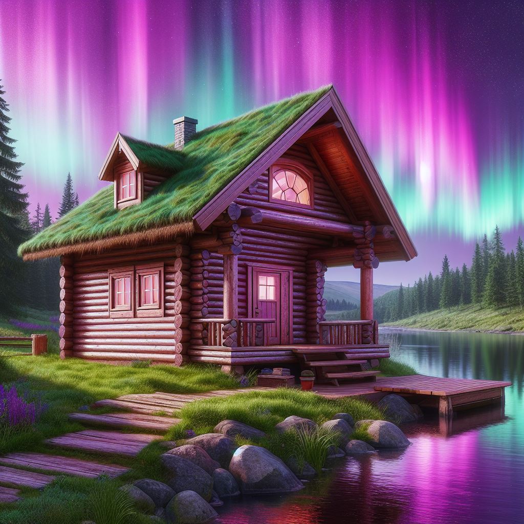 Did you get to see it?  We'd love to see your pictures!
A spectacular show over the weekend put on by Mother Nature! 
Image credit: DAL E-3.0
#auroraborealis #northernlights #mothernature #loghomes #phenomenon #earthsatmosphere📷