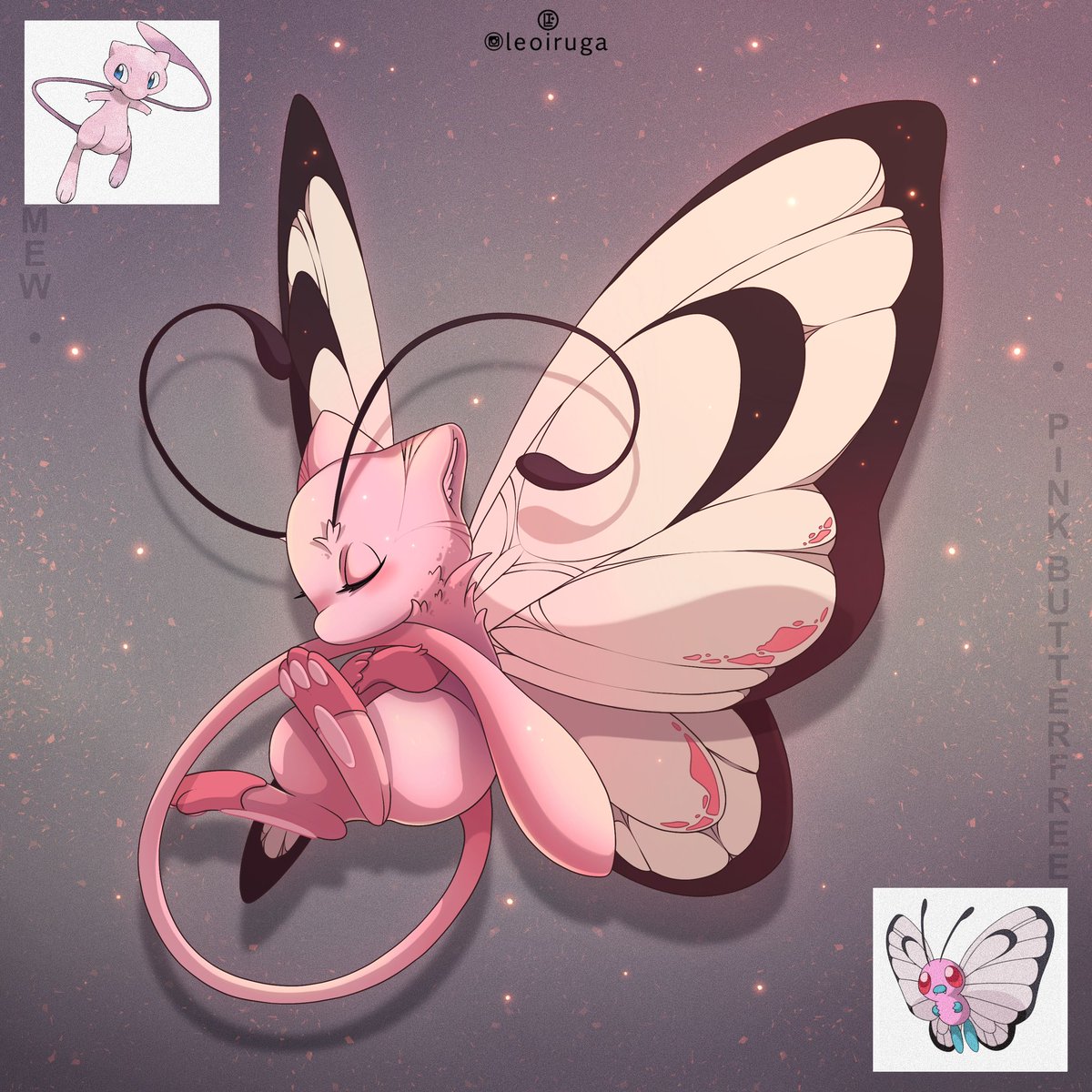 Mew and Pink Butterfree Fusion 💗
(Commission) 

#pokemon #pokemonart #mew #butterfree #pinkpokemon #pokeart #poke #pokefusion