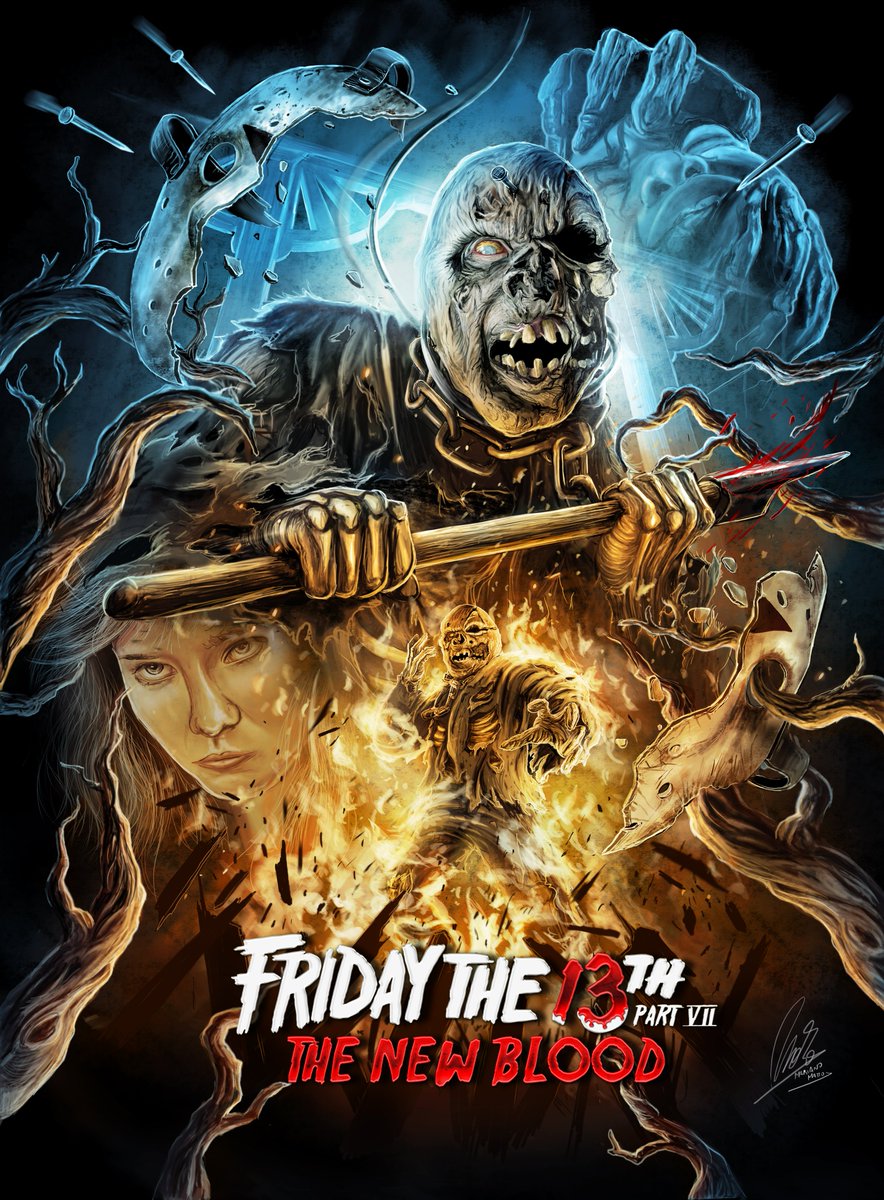 FRIDAY THE 13TH PART VII: THE NEW BLOOD was released on this day in 1988 (USA) #fridaythe13th #slasher #jasonvoorhees #horror