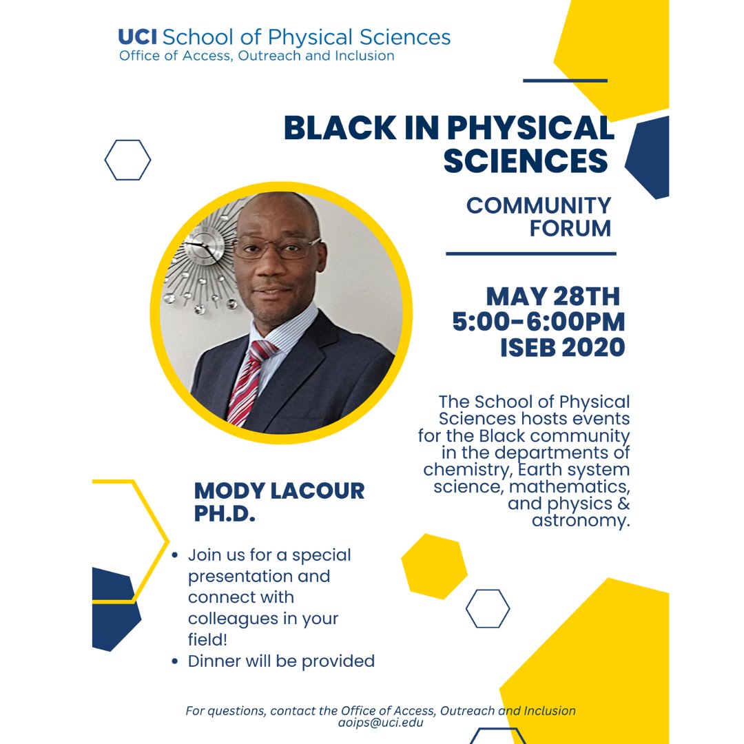 Join us for a special presentation with Dr. Mody Lacour and connect with colleagues in your field! #uciess RSVP here: docs.google.com/forms/d/e/1FAI…
