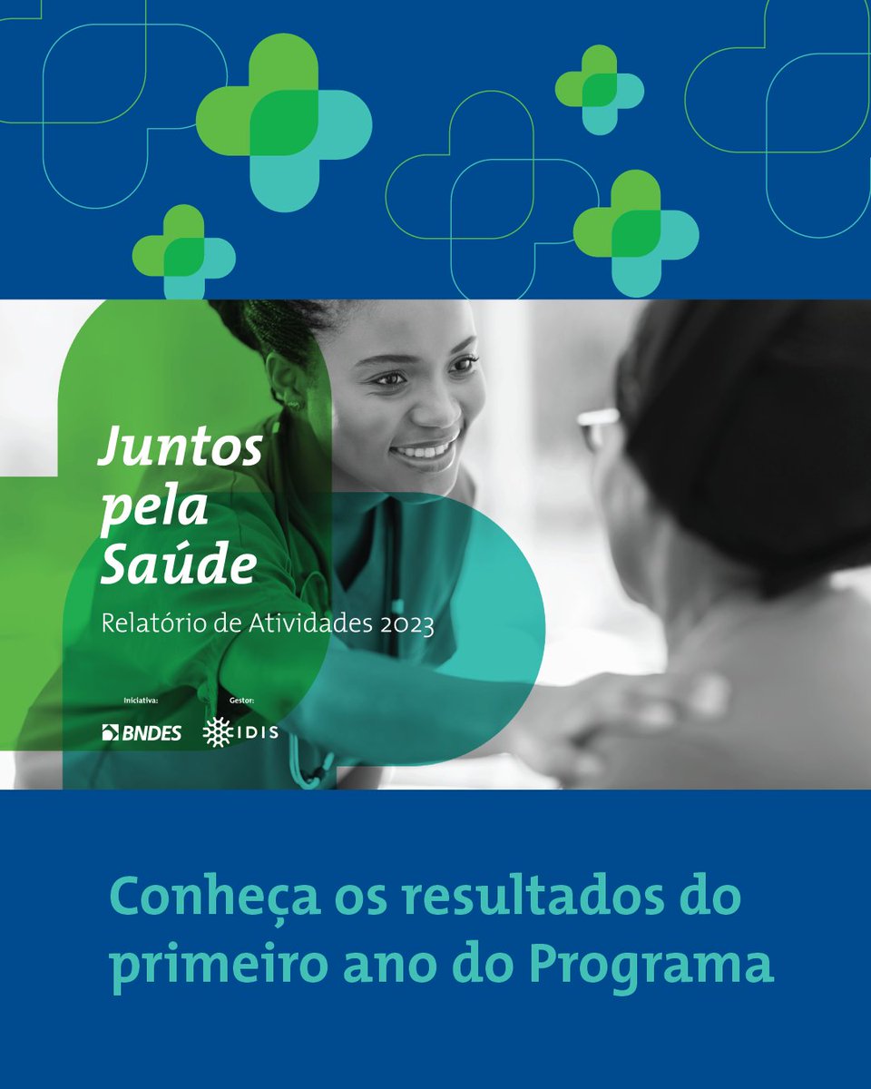 IDIS_Noticias's tweet photo. É com muita alegria que compartilhamos o Relatório de Atividades 2023 do Juntos pela Saúde, iniciativa do BNDES, gerida pelo IDIS.

Junto ao BNDES, 5 apoiadores chegaram para somar ao Juntos pela Saúde, somando um total de R$ 97.083.148,32 em doações.

Saiba mais na reply!⏬ https://t.co/IbepLPfDm0