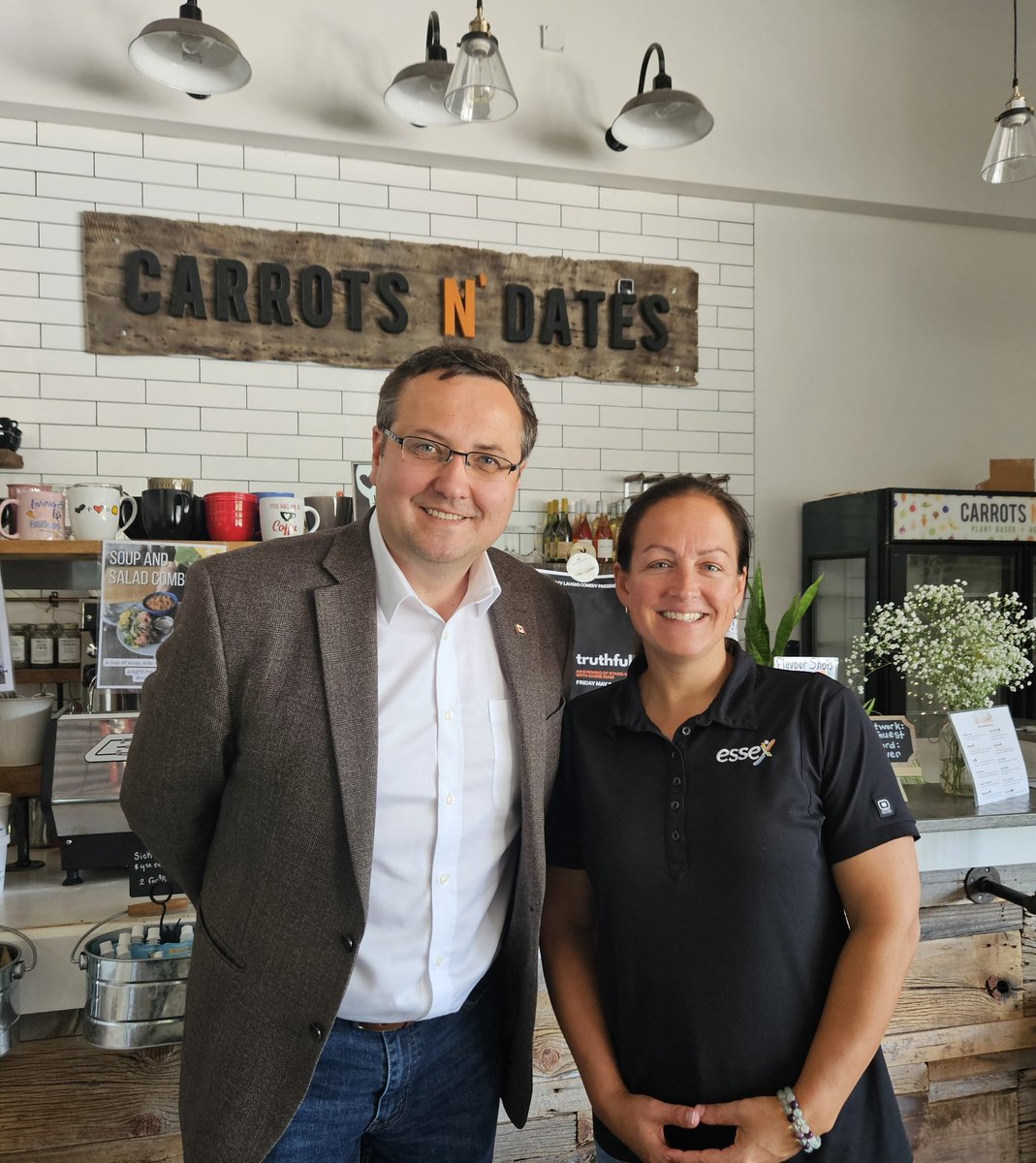 Always a good day to talk housing with Town of Essex Mayor @SherryBondy. Thank you for making the trek Mayor, and thank you Carrots N' Dates for the terrific coffee and service as always.
