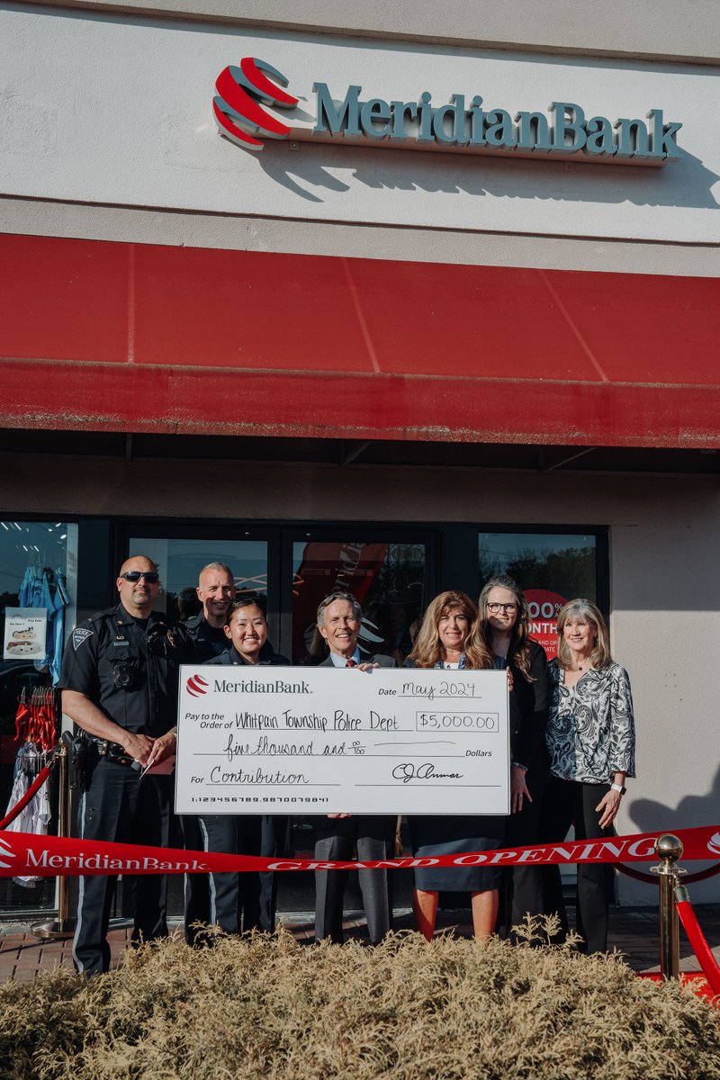 Great evening celebrating the grand opening of our new Blue Bell branch, at 1301 Skippack Pike in the Center Square Shopping Center in Blue Bell! Proud to support the @WhitpainTwp Police Dept, @wisstrails & @JTownFoodCup 🎊