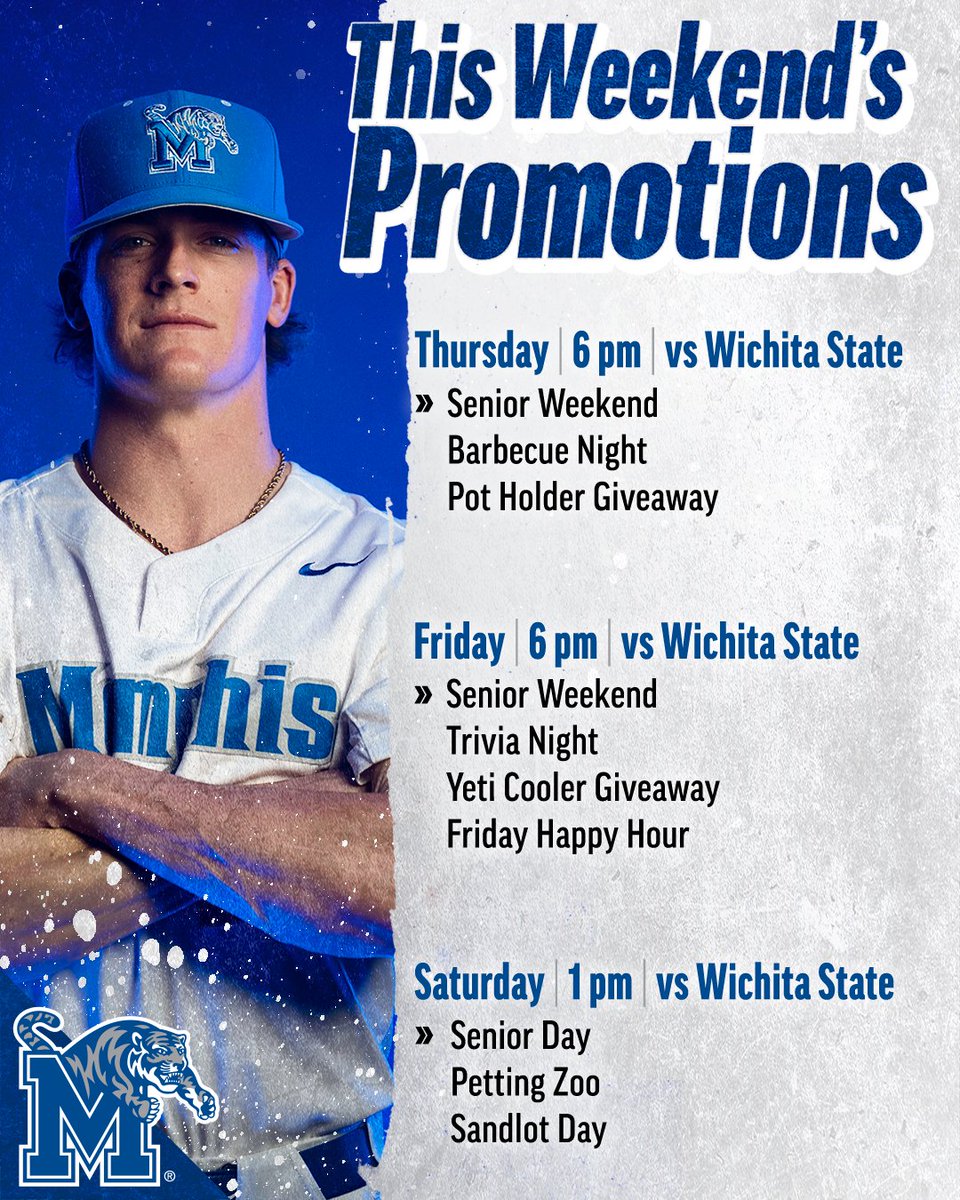 The final regular-season series of the year this weekend at FedExPark is packed full of promos!

🎟 gotigersgo.me/24BSBSinglesTix