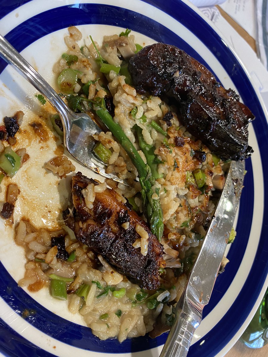 From my kitchen tonight.! Having been busy working on the cottage today it was what’s in the freezer and garden tonight for supper..!! #belkypork #homegrownasparagus #myparsley #paulineskitchen