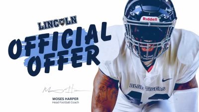 After a great call with @Pick6_Lee i am blessed to say i have received an offer from Lincoln university! @LUMO_FB @coachjajczyk @kevin_mckenzie9 @TrenchCrewLew @CoachThomas04 @TeamFullGorilla @WEAPONXSPEED @CoachDooleyWRs @coach_terell