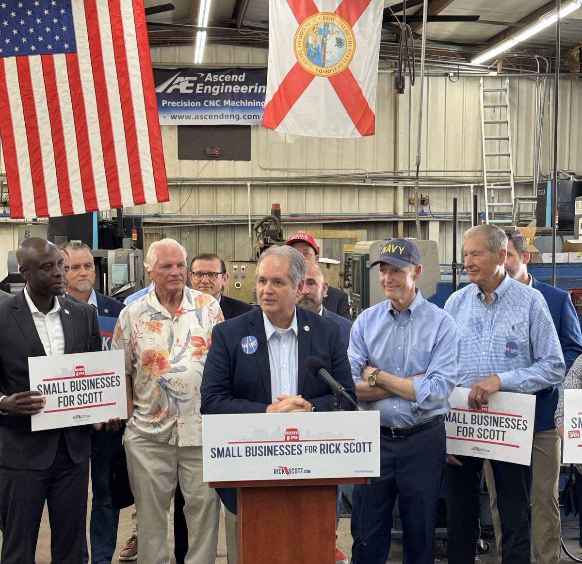 Honored to stand with our good friend @scottforflorida, endorsing his re-election to the U.S. Senate so he can continue to fight for jobs and a strong economy in Florida on behalf of our local businesses and families. #secureFL #Florida Learn more here: bit.ly/3WJmEkb