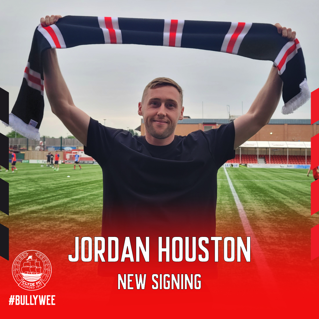 📝NEW SIGNING | JORDAN HOUSTON We are pleased to announce the signing of former Rangers, Ayr United and Queen of the South right-back Jordan Houston on a two-year contract. Full Story ▶️ clydefc.co.uk/news/2024/05/n…
