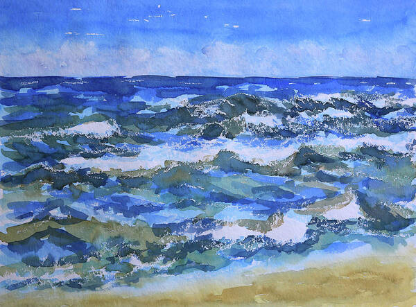 Thank you to the art lover from Worcester, MA - United States for purchasing an art print of my hand painted watercolor painting Blue ocean waves. May this artwork fill your heart and home with joy. karen-kaspar.pixels.com/featured/blue-… #art #painting #wallart #artforsale #ocean #watercolor