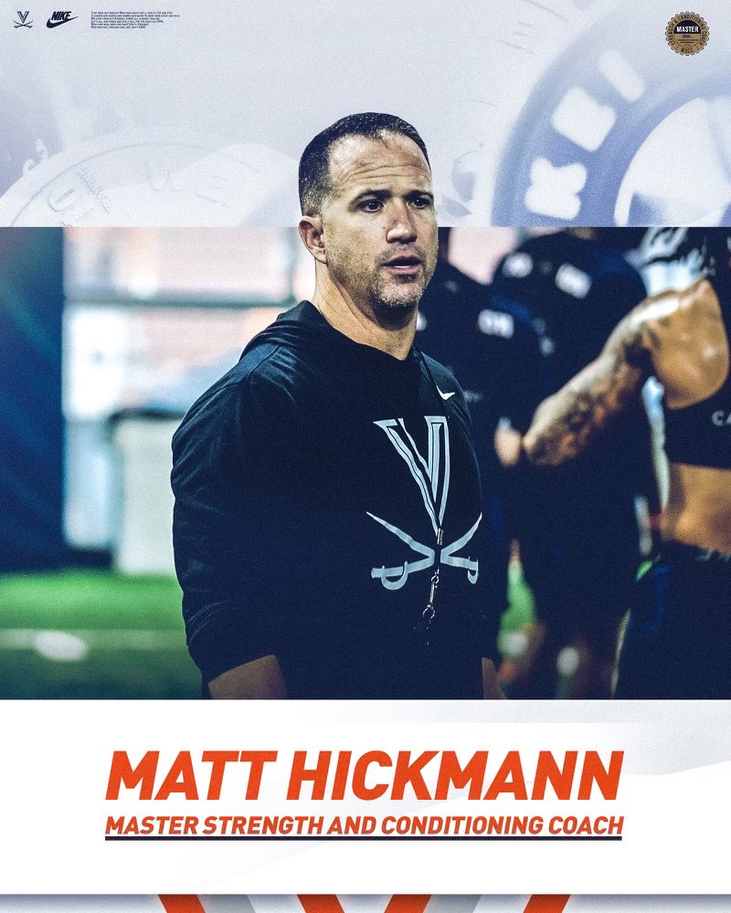 Congrats to @Coach_Hick_ for earning his Master Strength & Conditioning Coach (MSCC) certification from the Collegiate Strength & Conditioning Coaches Association (CSCCa)! 1.15.41🕊️ #UVAStrong | #GoHoos⚔️