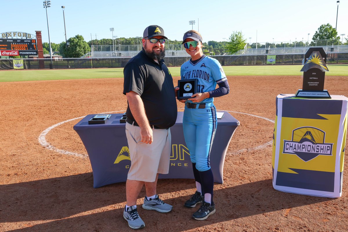 Celebrating our ASUN All-Tournament selections! 👏 @allisonbenning_: 6-for-10, 4 R, 2 HR, 5 RBI, 7 BB, 1.965 OPS; 1.45 ERA, 20 K, 19.1 IP (209 pitches on Sat.) @shanglover_: 3 H, 4 R, 8 RBIs, walk-off HR vs. UCA @madisynfederico: 7-for-16, 5 R, 1 HR, 1.159 OPS #BirdsOfClay