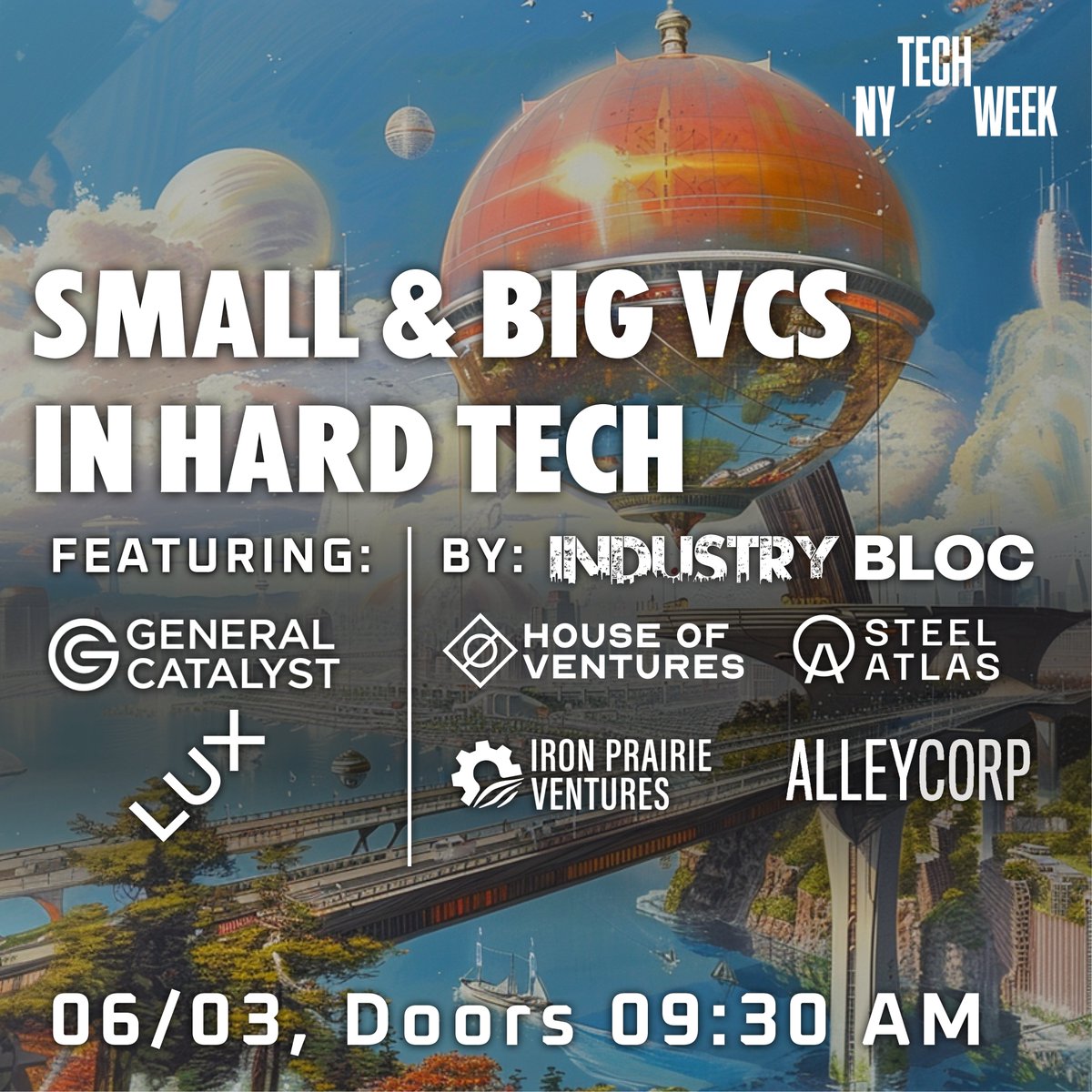 Your fund size is your strategy… or so they say!

Find out if it's true at our event exploring how big & small funds invest in industrial tech.

Will be a lively convo w/ @Farshchi (@Lux_Capital) & Genevieve (@generalcatalyst) and @industrybloc members. #NYtechweek 

Signup ⬇️