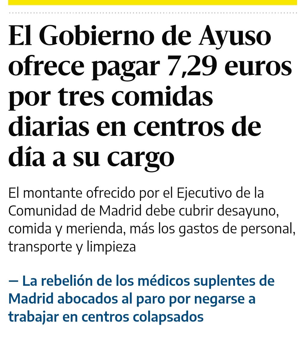 DiegoRBCA's tweet photo. Miguel Ángel Rodríguez, jefe de gabinete de Ayuso:

11.000 euros al año en "comidas de trabajo".

Tu abuelo:

7,29 euros al día por las tres comidas. https://t.co/fYoM04BbjG
