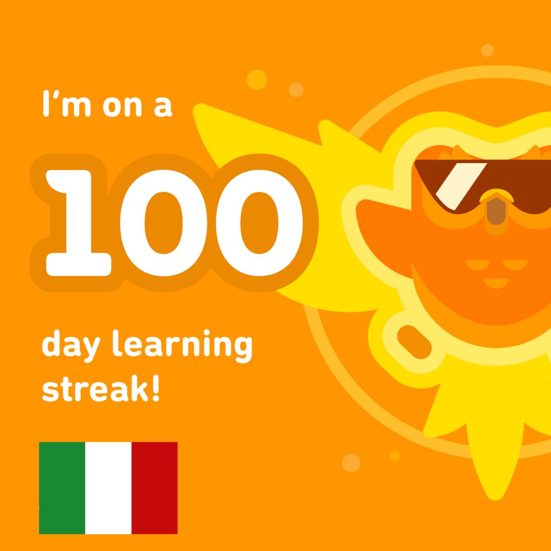 Mi dispiace, non parlo Italiano! 🇮🇹🤌🏻

100 days streak and I know very little Italian but at least I’m trying. 😂

#duolingo #duolingoitalian #duolingo100days #duolingostreak #learningitalian #italian #speakitalian #learnalanguage #doingmybest