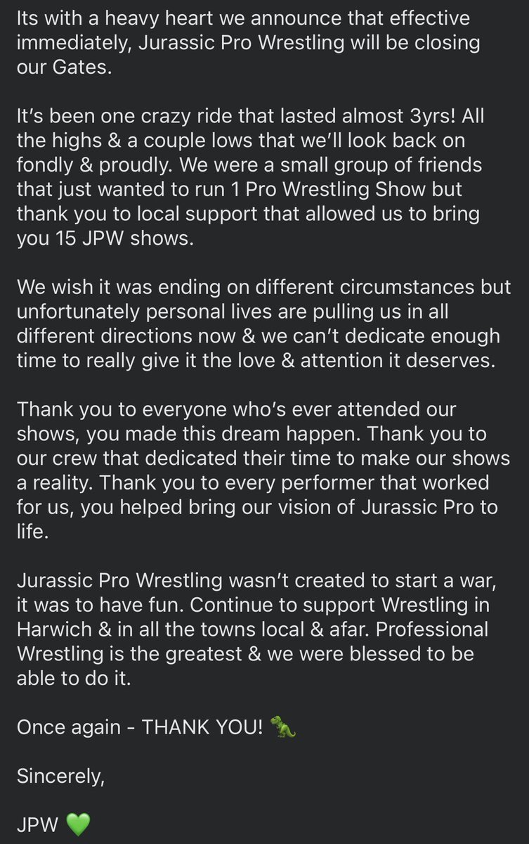 Jurassic Pro Wrestling tweet media