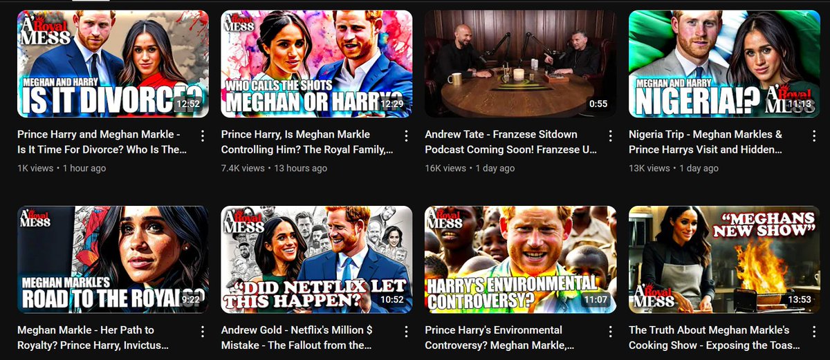 @HarperFiel70164 Just visiting his page to do that now, and noticed at least 2 million videos devoted to one particular woman/ couple  🫣
#meghanomics #grifter