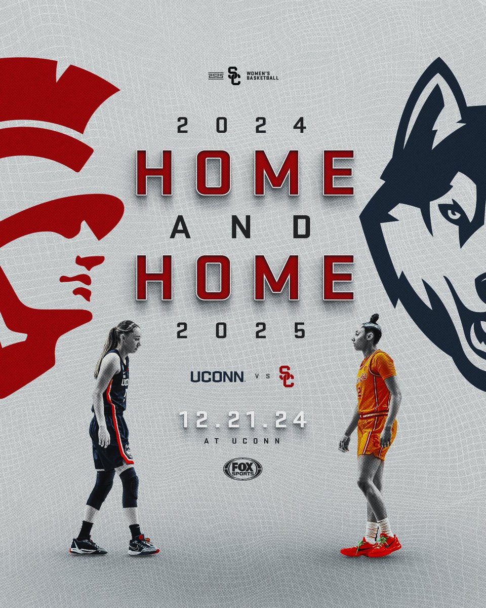 OFFICIAL: We will kick off a home-and-home with UConn in Connecticut on Dec. 21, 2024! 🍿 The game will be broadcast on FOX 📺