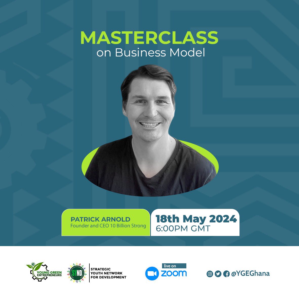 Calling all entrepreneurs and aspiring business leaders!

Join our FREE masterclass on crafting winning business models this Saturday, May 18th at 6:00 PM GMT.

Sharpen your skills and learn gain insights to turn your ideas into reality #SYNDGhana #GreenBusiness #ClimateAction