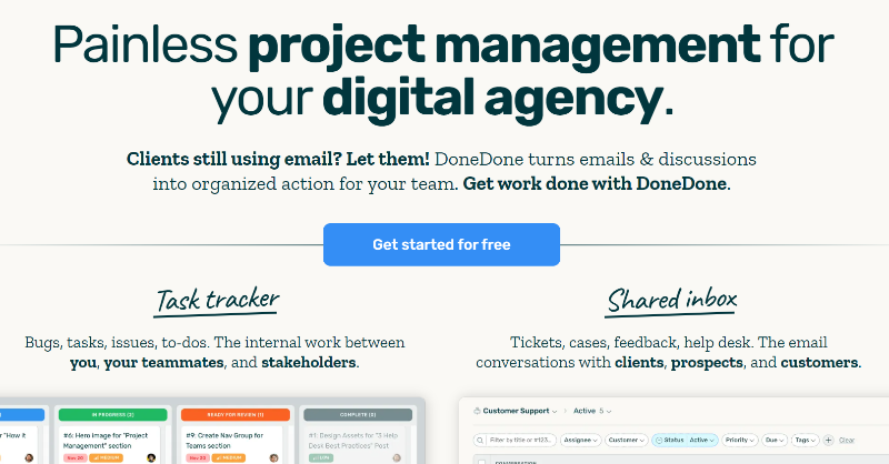 GetDoneDone's tweet photo. Digital agencies: Looking for a way to wrangle client emails AND manage projects? 📨🎯 

Try DoneDone free - it's so easy, your clients will actually use it! 😍 

Join the thousands who've simplified client work with us. Try it free now!