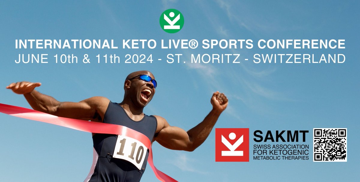 Only four weeks from today, we are starting our 1st International Keto Live® Sports Conference in 🇨🇭Join us to learn and discuss the newest scientific and medical sound use of Ketogenic Metabolic Therapies preventing, managing and treating NCD - meet us live at