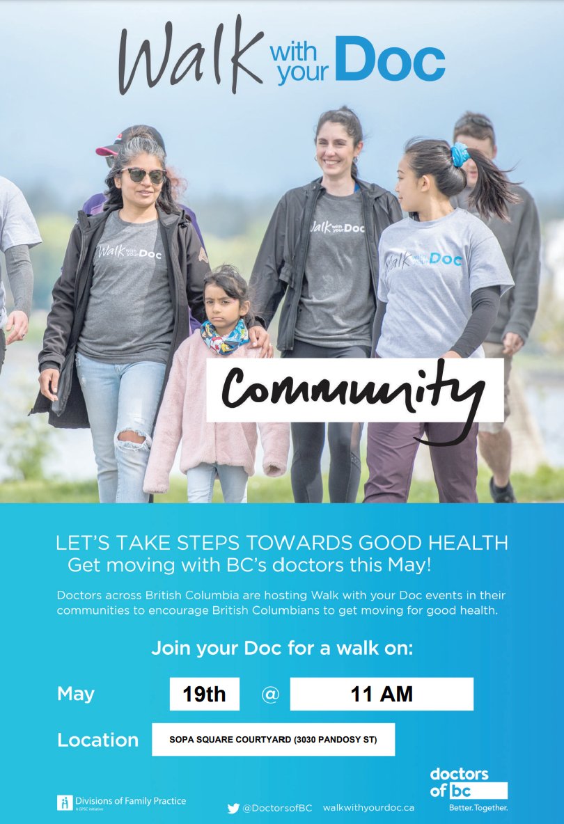 Join me this Sunday May 19 at 11am for 'Walk with your Doc'. Link in bio for more details. Bring your dog! ;)
#doctorsofbc #bcpoli #wright4bc