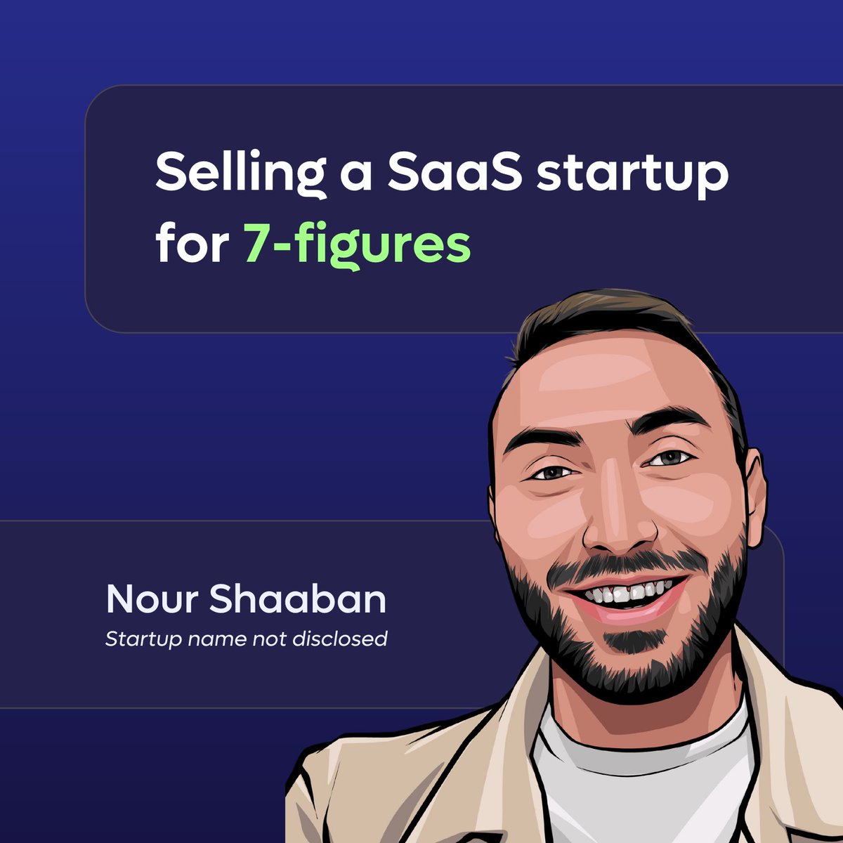 Nour Shaaban sold his SaaS on @acquiredotcom for 7 figures. While he can’t reveal details (NDA), he shared his experience building and selling his business on our podcast. Listen to Nour's advice to other entrepreneurs trying to create a 7-figure exit: blog.acquire.com/startup-acquis…