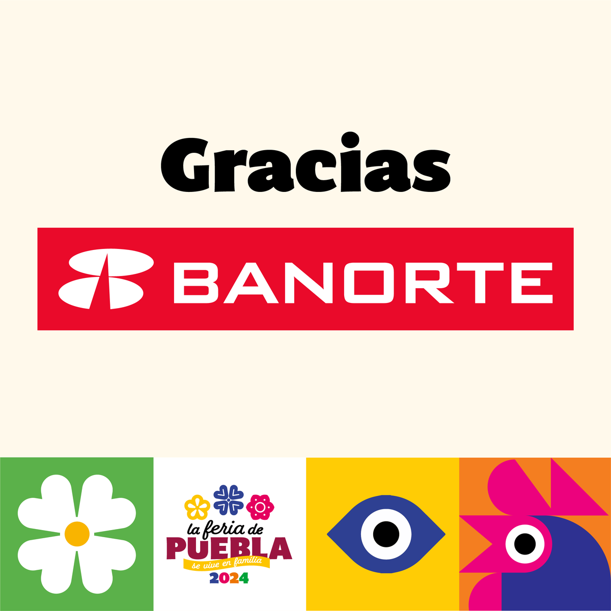 🥰 Gracias Banorte, por ser patrocinador oficial de la Feria de Puebla 2024. 🤝 ¡Juntos vivimos experiencias más fuertes! #FeriadePuebla2024