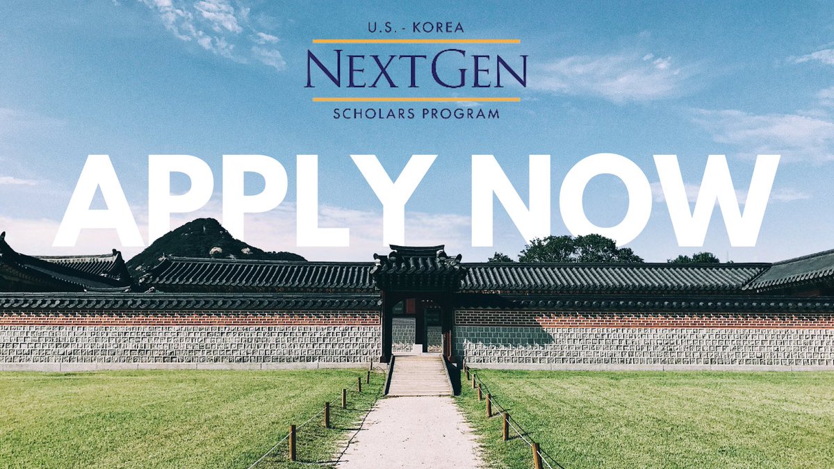 🗓️ May 31  
📝Apply now!    

2024-2025 <a href="/CSIS/">CSIS</a>-<a href="/USCKSI/">USC Dornsife Korean Studies Institute</a> U.S.-Korea NextGen Scholars program, led by <a href="/VictorDCha/">Victor Cha</a> &amp; <a href="/daveckang/">Dave Kang</a>

Don't miss the opportunity to come to DC, Los Angeles and Seoul for incredible meetings and workshops.  

Apply here: csis.org/programs/korea…