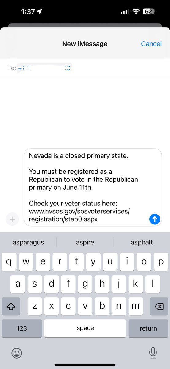 Texting Non-Partisan Voters in Washoe County today using the @EarlyVoteAction to remind everyone, NEVADA IS A CLOSED PRIMARY STATE!! Use this link to update your Voter Registration or to Register! nvsos.gov/SOSVoterServic…