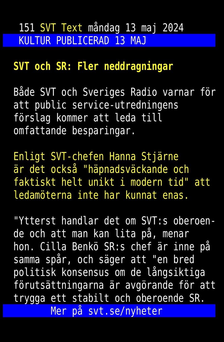 Ge SVT mer pengar, tillräckligt med pengar för att konkurrera ut TV4 som är en av världens sämsta TV-kanaler.