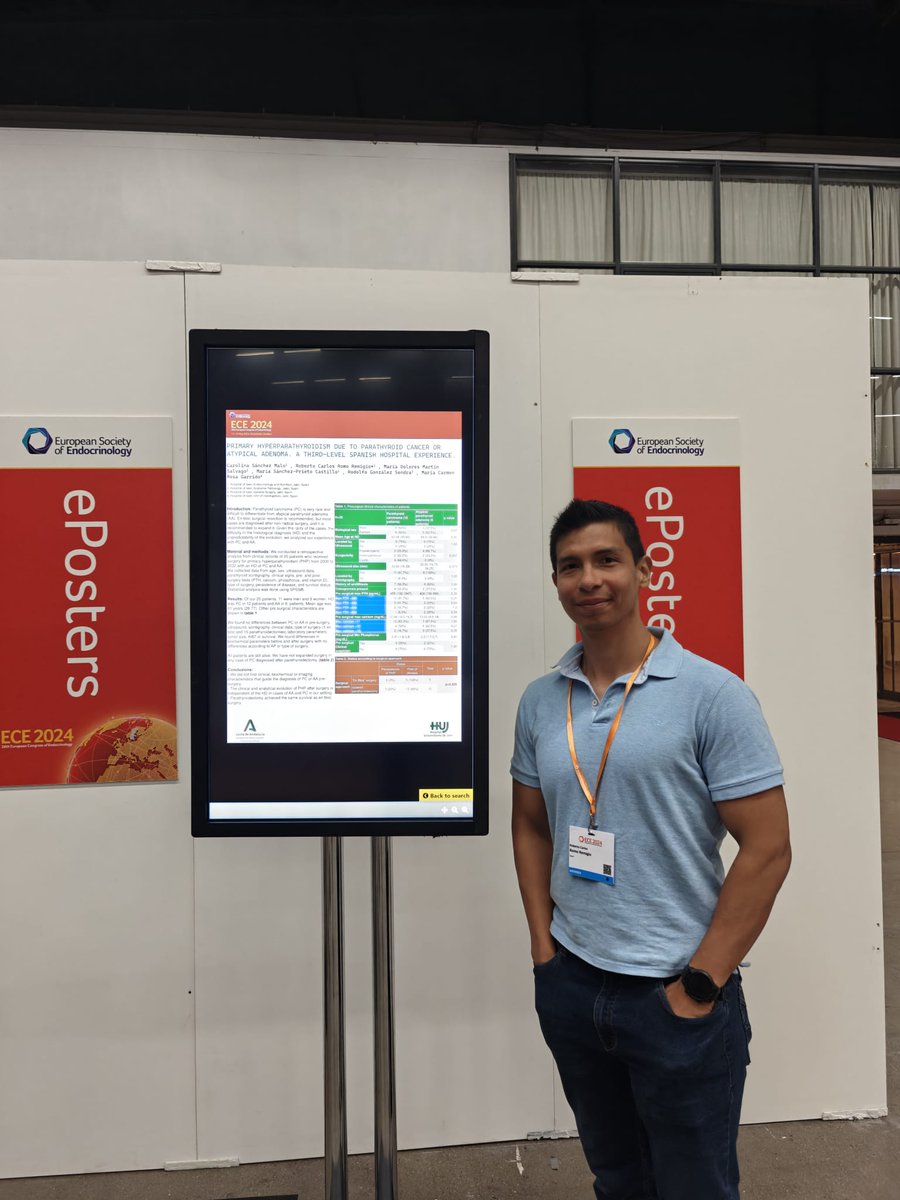 #ECE2024 Desde Estocolmo,contando nuestra experiencia con HPP por cáncer y adenoma atípico. <a href="/HospitalJaen/">Hospital Universitario de Jaén</a> <a href="/SAEDYN_/">SAEDYN</a> <a href="/sociedadSEEN/">Sociedad SEEN</a> <a href="/endoalb/">Alberto Moreno</a> <a href="/ManuelSerranoQ1/">Manuel Serrano Quero</a>