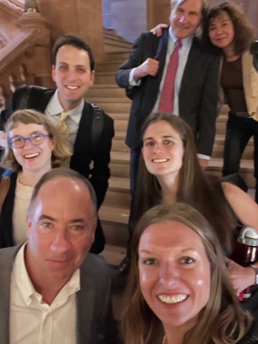 The team at the capitol today, getting NYC the tools to deliver capital projects to meet the scale of the climate crisis. Have we taken better selfies? Sure. Does it matter in context of better tools? Not so much. #getstuffdone @NYCDDC @AlisonNLandry