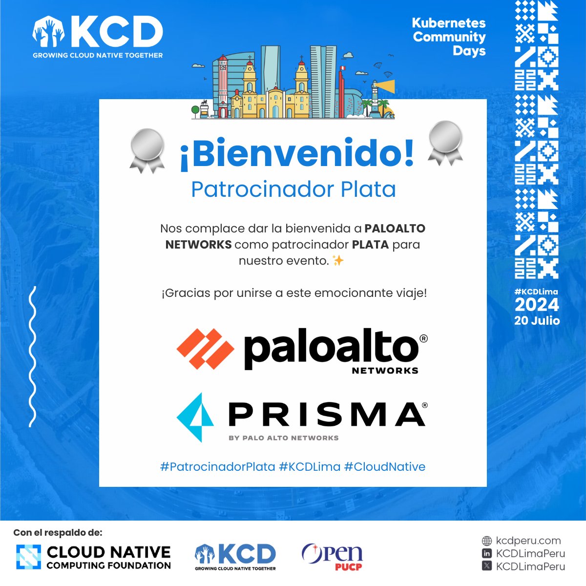 KCDLimaPeru's tweet photo. Gracias a @prisma_cloud de @PaloAltoNtwks Networks por patrocinar Kubernetes Community Days en Lima. 🥳
Su plataforma ofrece seguridad integral para nubes públicas, privadas y mixtas, asegurando cargas de trabajo y aplicaciones. Más info: https://t.co/zZxsfOVai0 #KCDLima
#kcd https://t.co/whg6dWNA5M